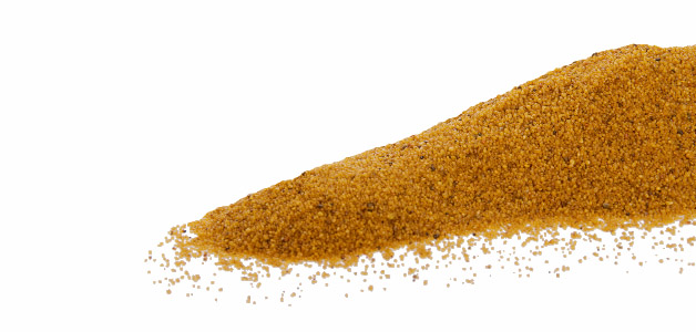 Křemičitý písek žlutý, hrubost: 0,3–1,4 mm, balení: 2 kg
